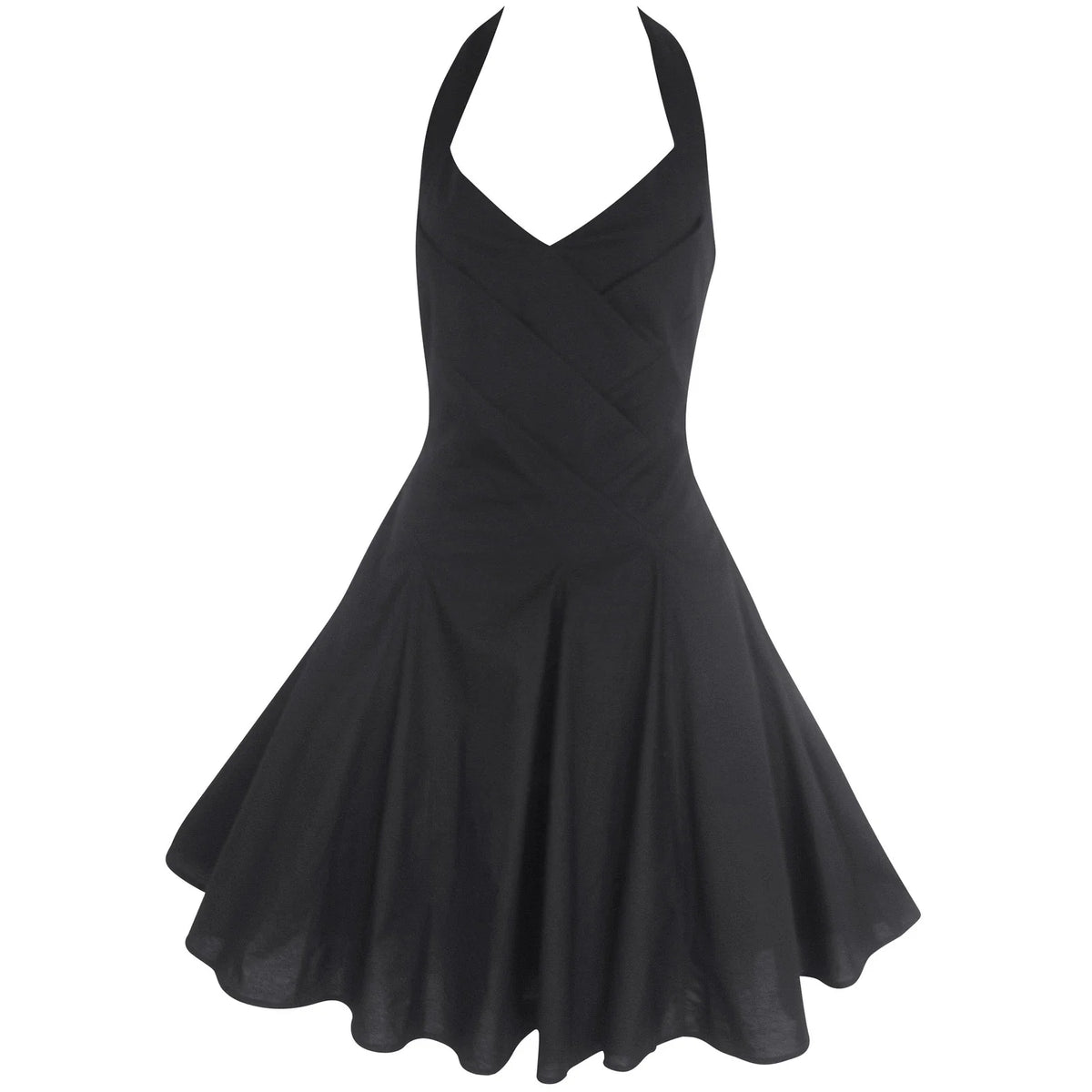 VINTAGE 1950'S HALTERNECK ROCKABILLY STYLE SWING EVENING PARTY DRESS